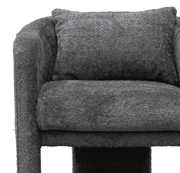 LENORE Fabric Armchair - Iron Grey - Image 2